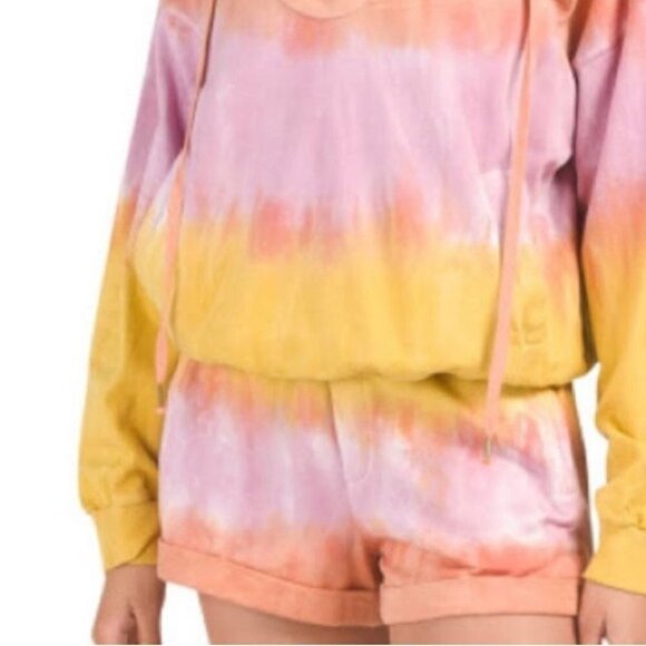 Young Fabulous & Broke NWT Parker Tie Dye Drawstring Shorts Size L - Picture 4 of 9